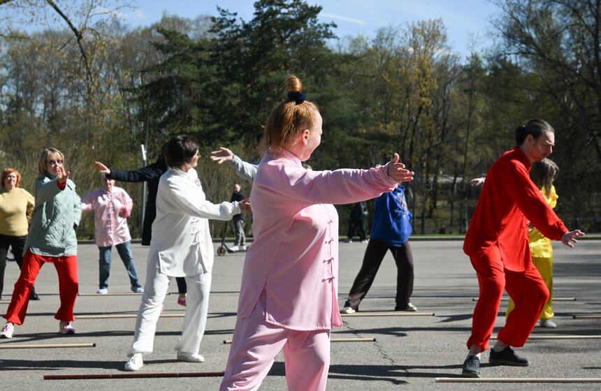 На ВДНХ отметили Всемирный день тайцзицюань и цигуна 12 фото
