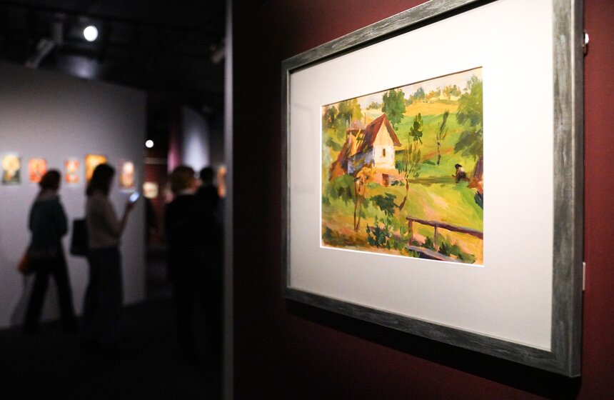 Выставка "Под небом голубым" открылась в Доме русского зарубежья 17 фото