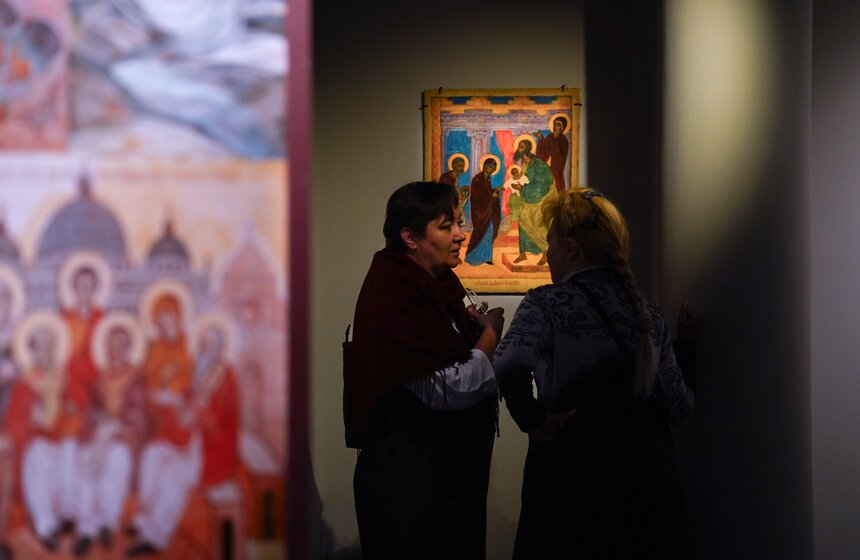 Выставка "Под небом голубым" открылась в Доме русского зарубежья 9 фото