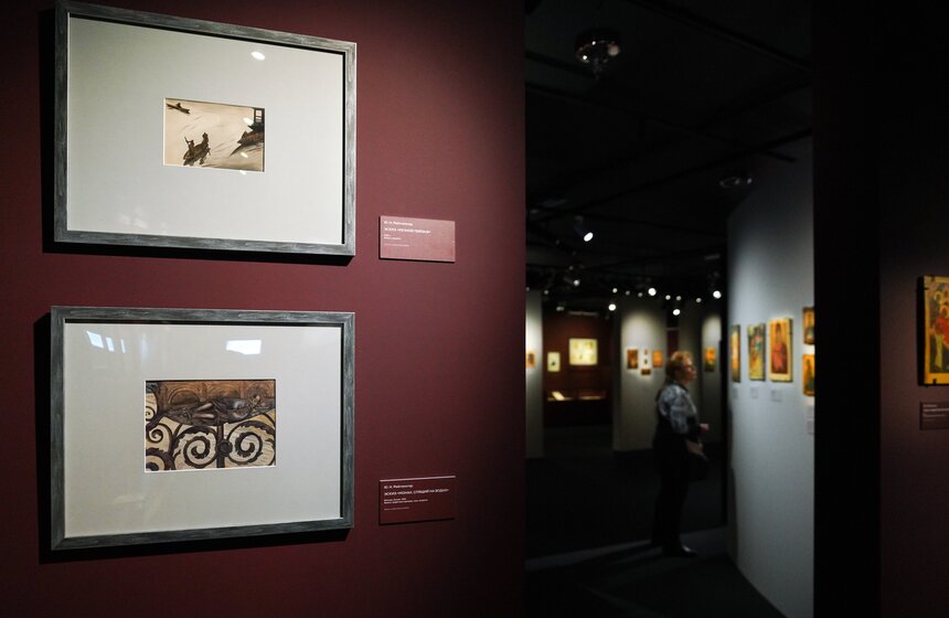 Выставка "Под небом голубым" открылась в Доме русского зарубежья 25 фото