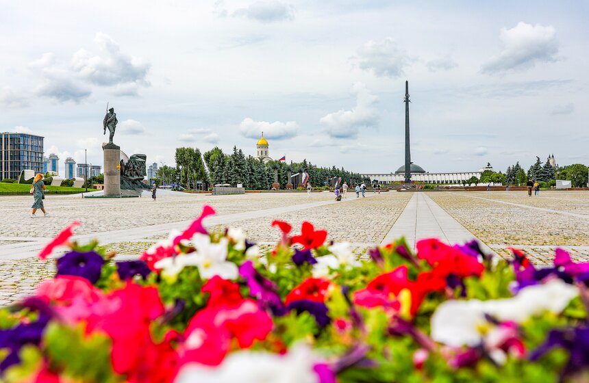На Поклонной горе высадили 15 молодых елей в День памяти и скорби 1 фото