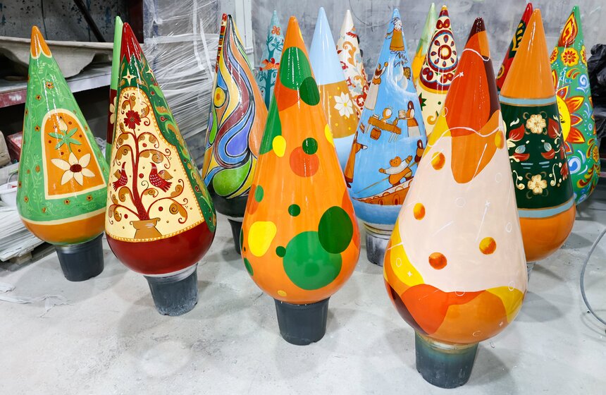 Арт-объекты для фестиваля "Масленица" начали готовить на Тверской площади 17 фото