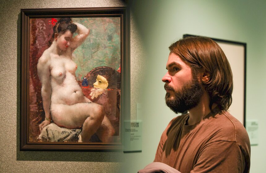 Музей русского импрессионизма представил выставку о карнавалах и маскарадах "Под маской" 34 фото