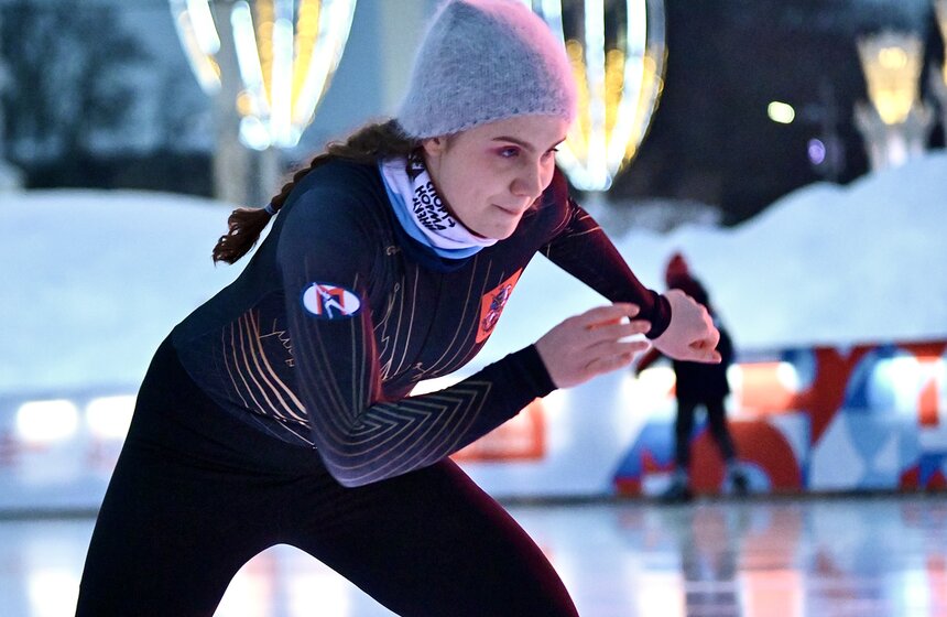 Массовый забег на коньках "Московские молнии" прошел на катке ВДНХ 12 фото