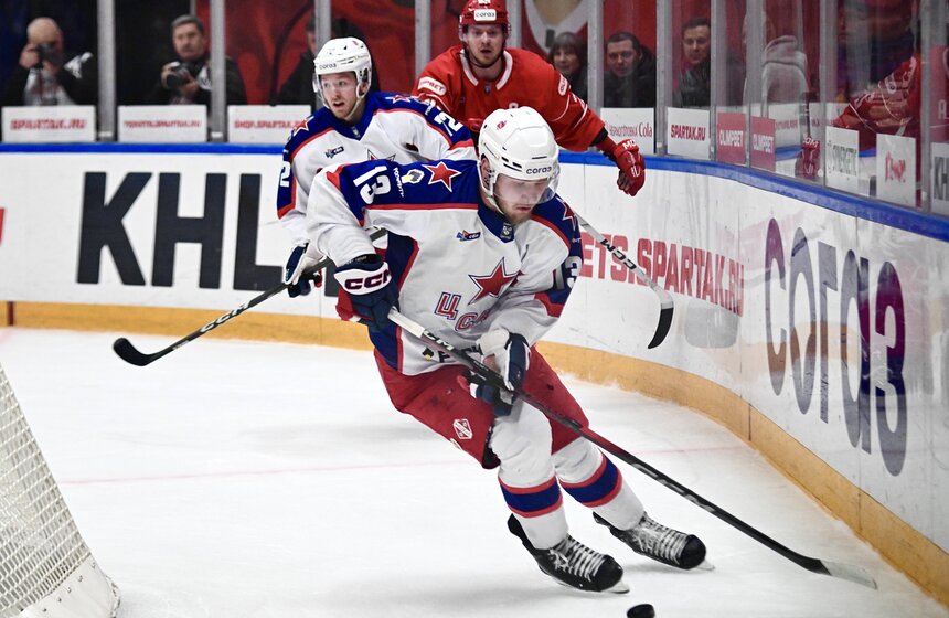 ЦСКА и "Спартак" встретились в матче регулярного чемпионата КХЛ 23 фото