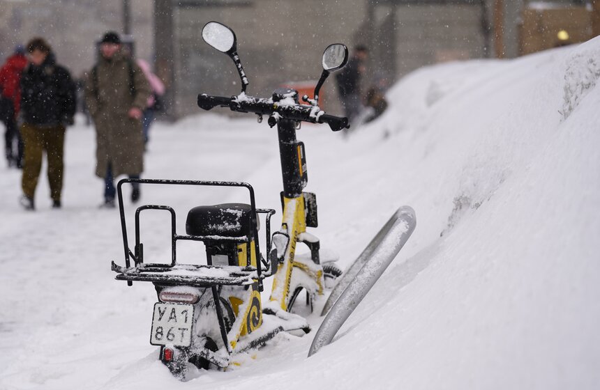 На Москву обрушился мощный снегопад 3 фото