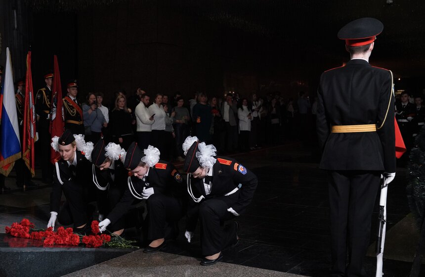 Церемония посвящения в кадеты прошла в Музее Победы 6 фото