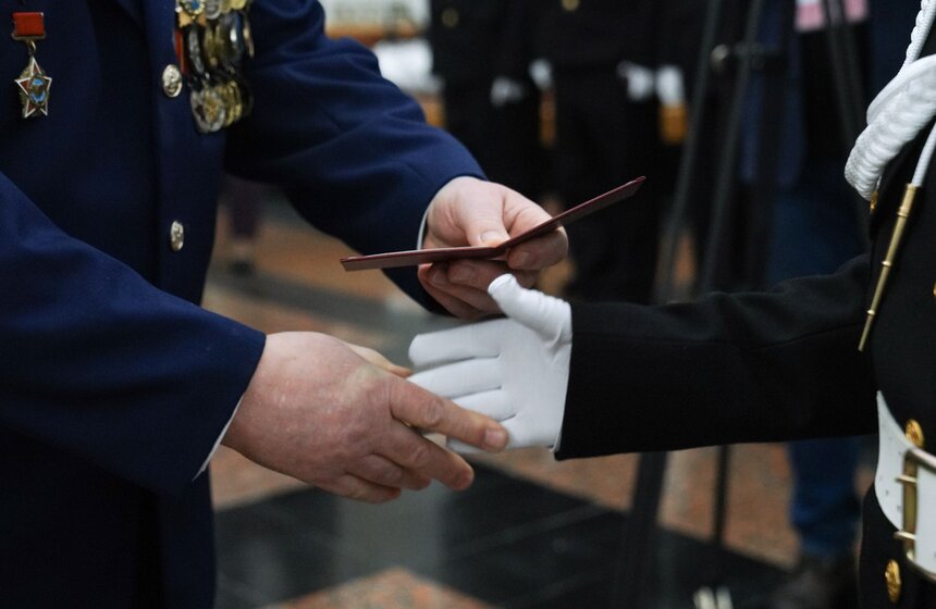 Церемония посвящения в кадеты прошла в Музее Победы 34 фото