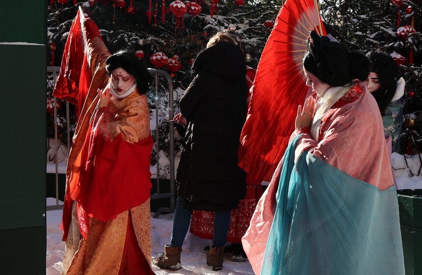 Китайский Новый год встретили на Манежной площади 7 фото