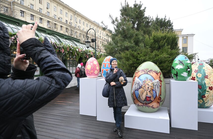Тверская площадь стала ключевой площадкой фестиваля "Пасхальный дар" 16 фото