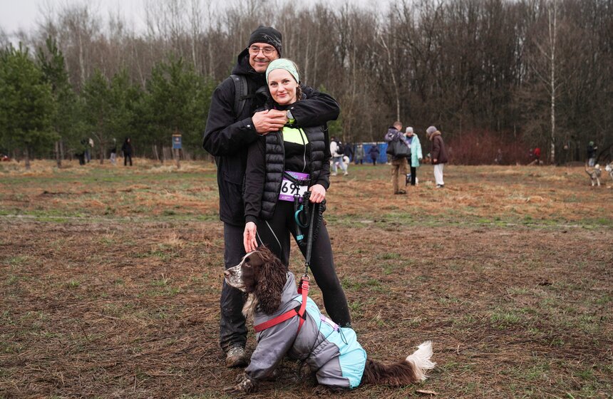 Кросс "Быстрый пес" собрал около 300 бегунов с собаками в Москве 8 фото