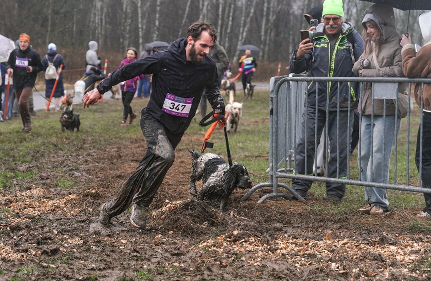 Кросс "Быстрый пес" собрал около 300 бегунов с собаками в Москве 27 фото