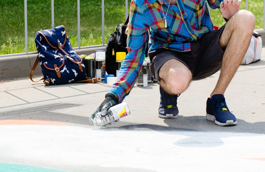 В Москве перед фестивалем "Не проспи!" прошел конкурс стрит-арта 5 фото
