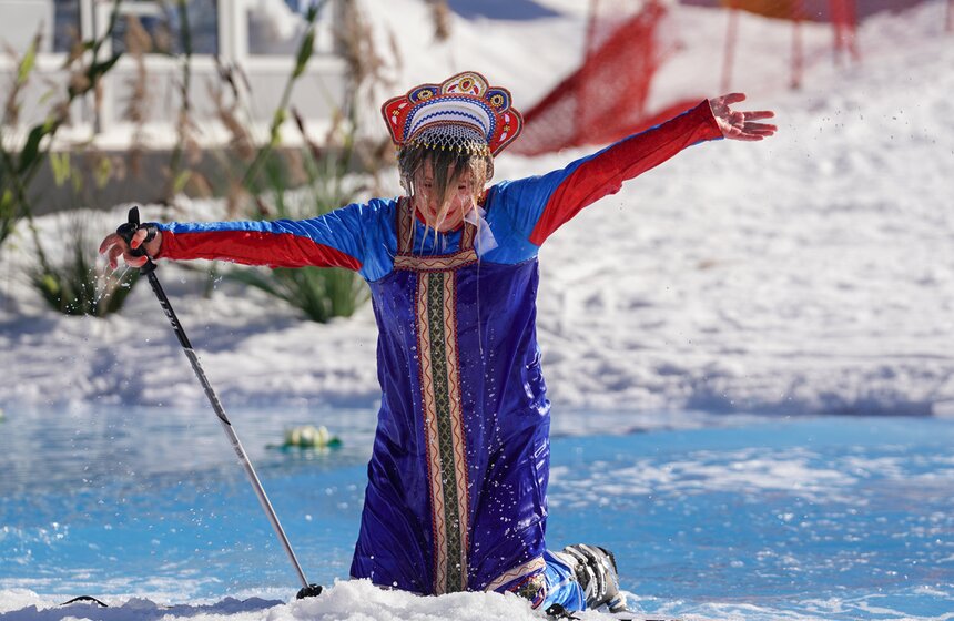 Спортивный карнавал для горнолыжников и сноубордистов состоялся на Воробьевых горах 24 фото