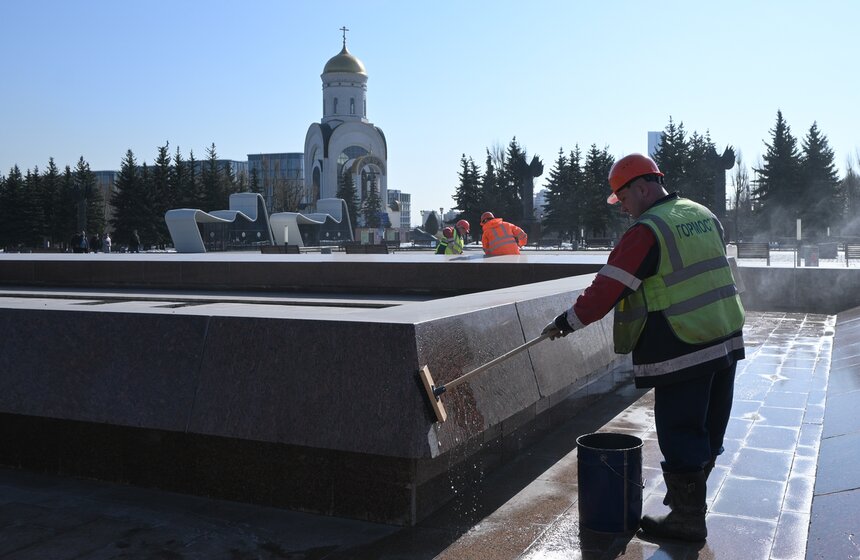 Фонтанный комплекс на Поклонной горе начали готовить к новому сезону 3 фото
