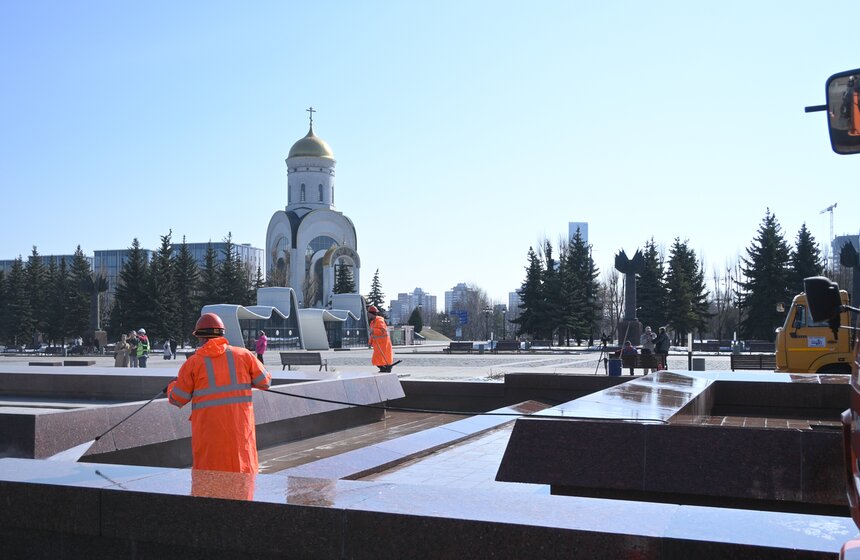 Фонтанный комплекс на Поклонной горе начали готовить к новому сезону 19 фото