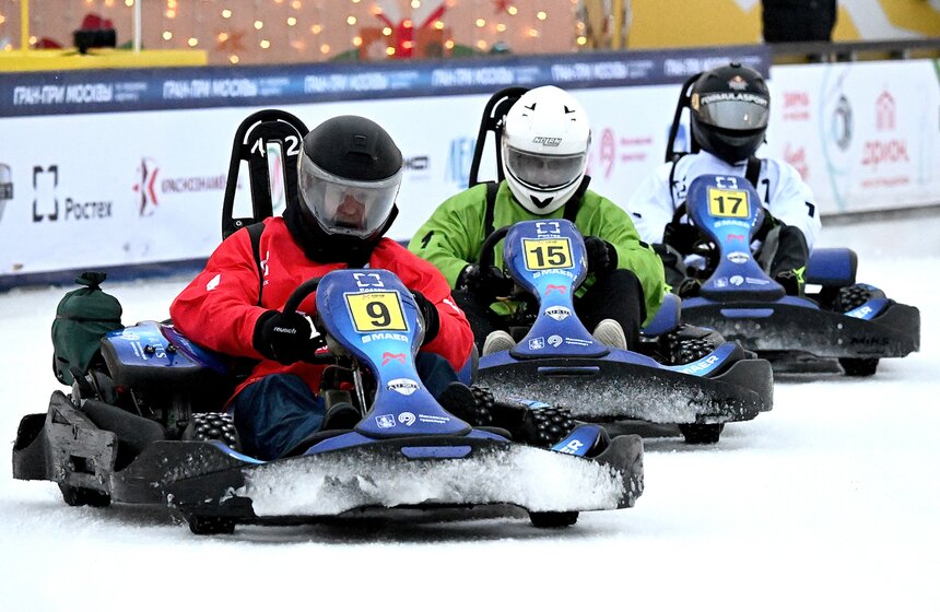 Гран-при Москвы по ледовому картингу прошел на катке ВДНХ 13 фото