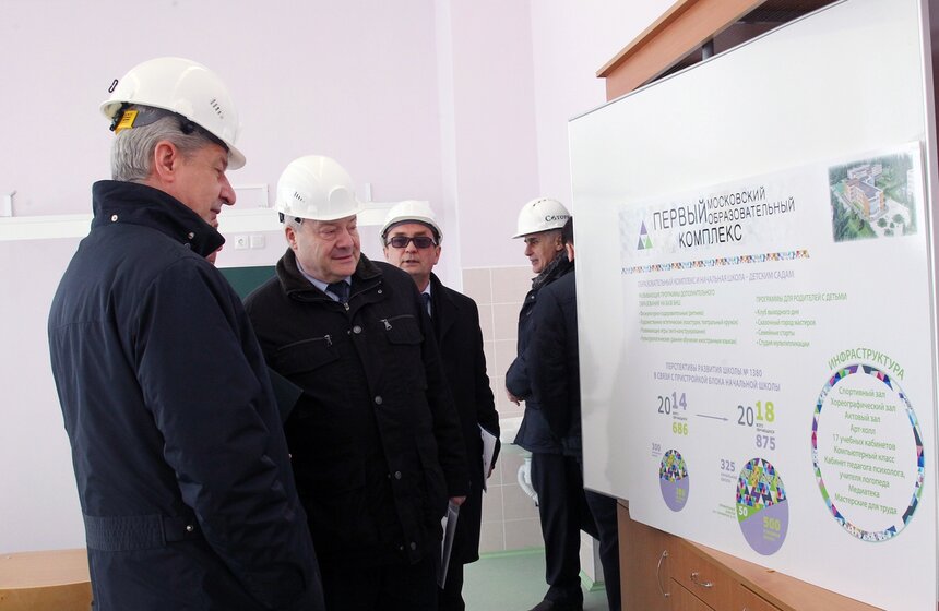 Сергей Собянин осмотрел строящийся в СВАО блок начальных классов 10 фото