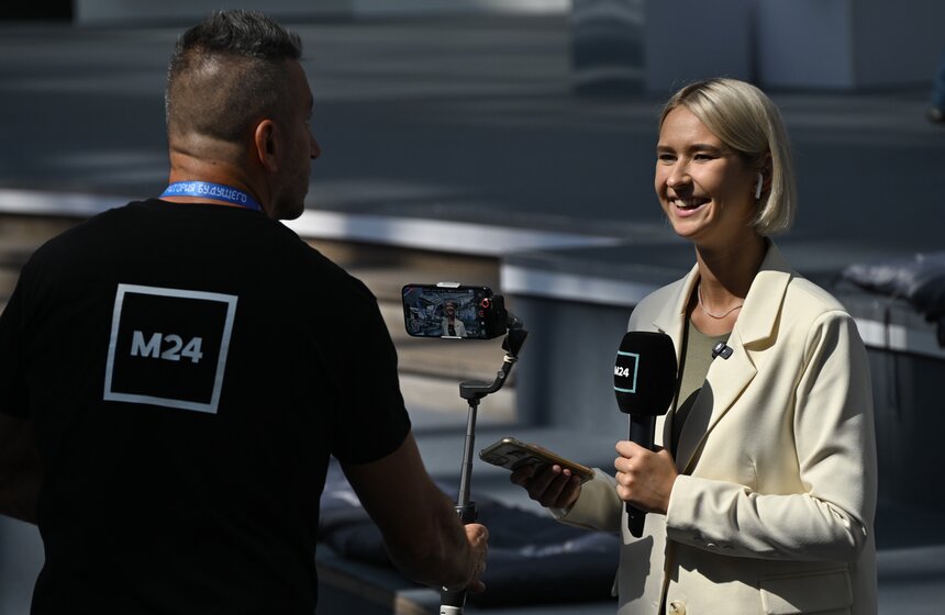 Москва 24 установила "телепорт" на площадках форума "Территория будущего" 8 фото