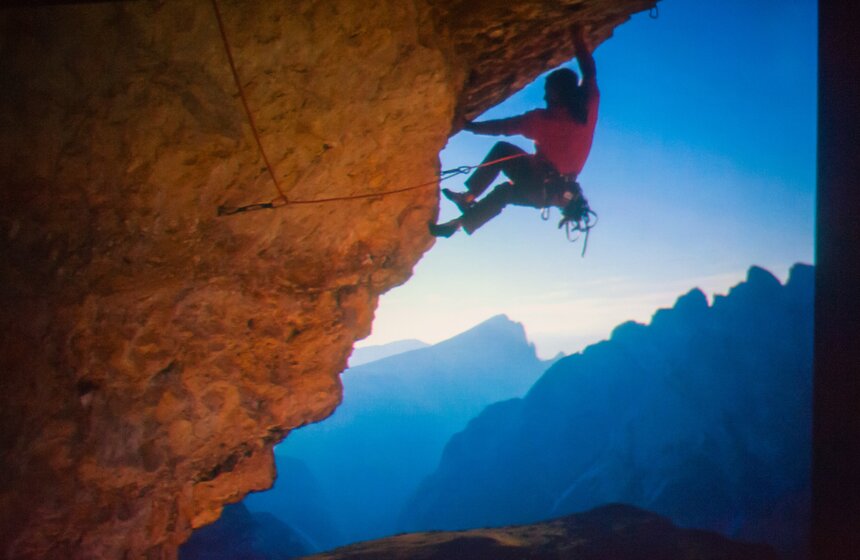В Москве выступил известный альпинист и скалолаз Алекс Хубер 13 фото