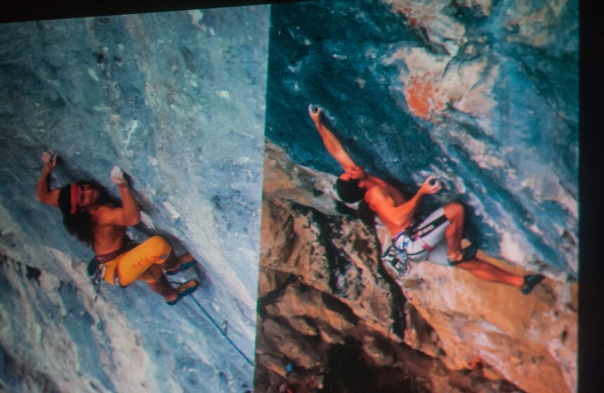 В Москве выступил известный альпинист и скалолаз Алекс Хубер 10 фото