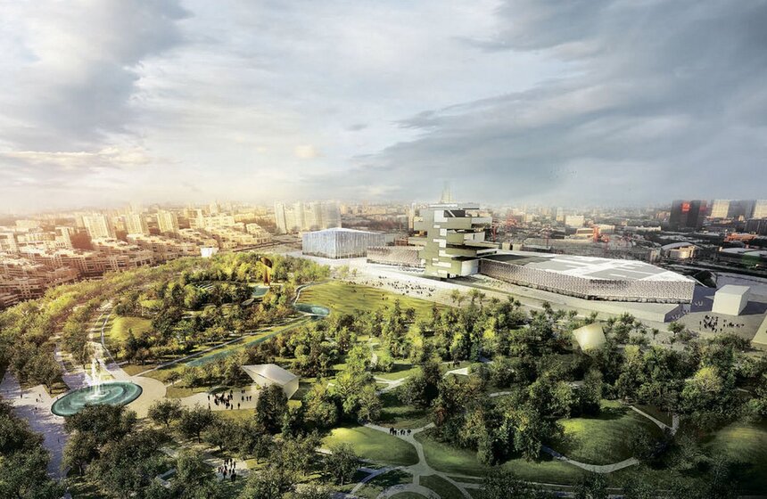 Концепция парка на Ходынском поле компании LAND Milano Srl. Фото предоставлено archsovet.msk.ru