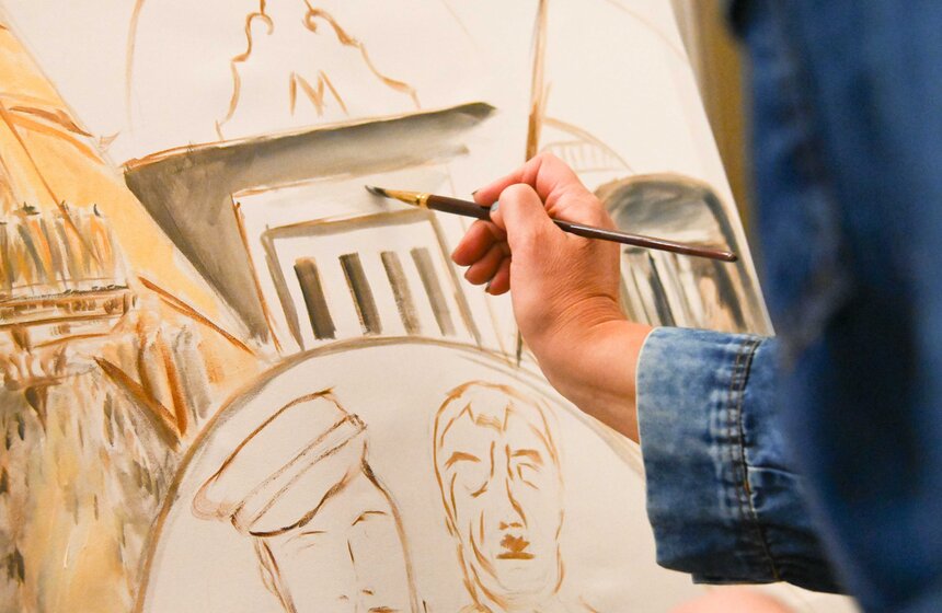 Площадка проекта "Искусство в метро" появилась на станции "Комсомольская" 9 фото