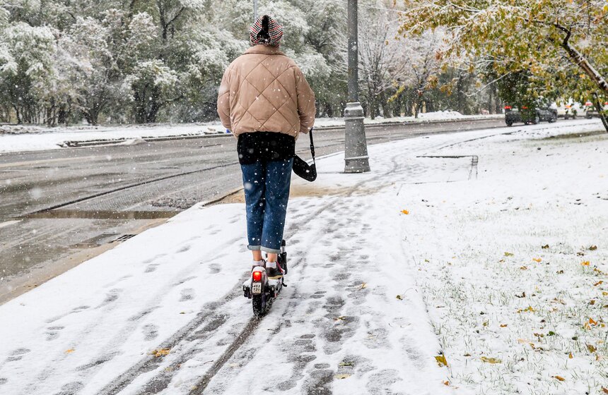 В Москве выпал первый снег 7 фото