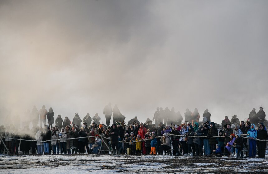 Празднование Масленицы состоялось в Никола-Ленивце Калужской области 29 фото
