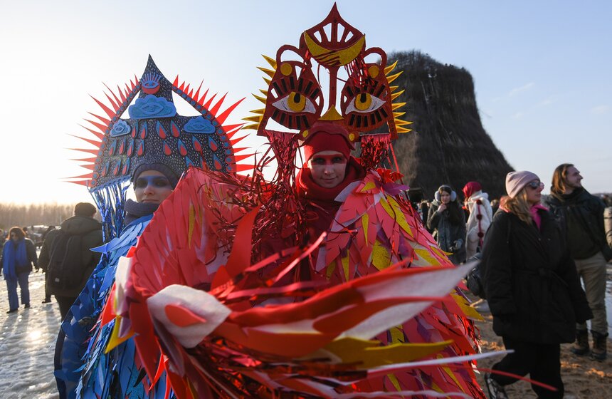 Празднование Масленицы состоялось в Никола-Ленивце Калужской области 23 фото