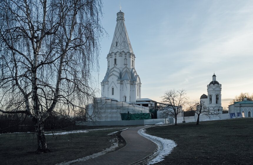 Реставрация фасадов церкви Вознесения Господня в "Коломенском" завершена 4 фото