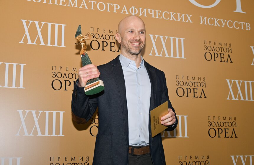 Звукорежиссер Никита Ганькин (фильм "Воздух", режиссера Алексея Германа-младшего), получивший премию в номинации "Лучшая работа звукорежиссера"