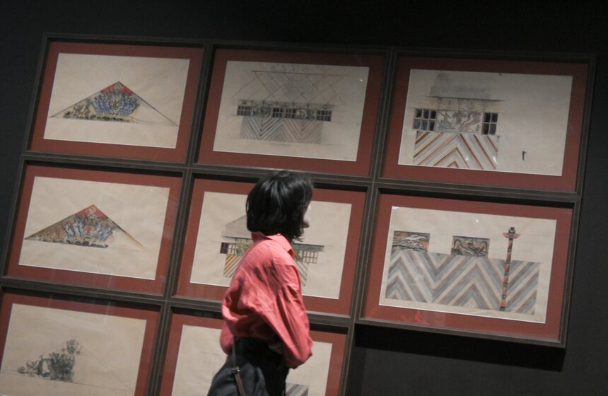 В столице открылась выставка "Искусство в масштабе. Монументальная живопись Москвы" 23 фото