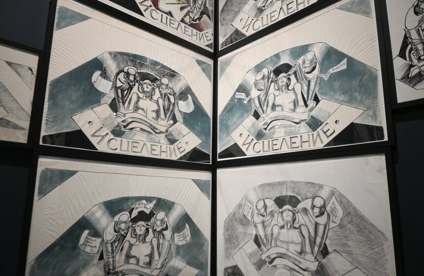 В столице открылась выставка "Искусство в масштабе. Монументальная живопись Москвы" 17 фото