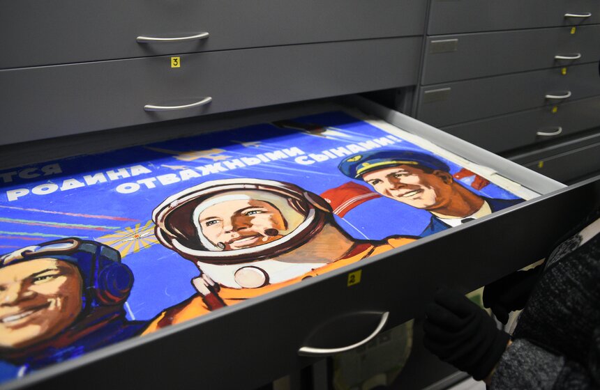 Пресс-тур прошел по закрытому хранилищу Музея космонавтики в Москве 16 фото