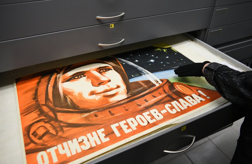 Пресс-тур прошел по закрытому хранилищу Музея космонавтики в Москве 14 фото