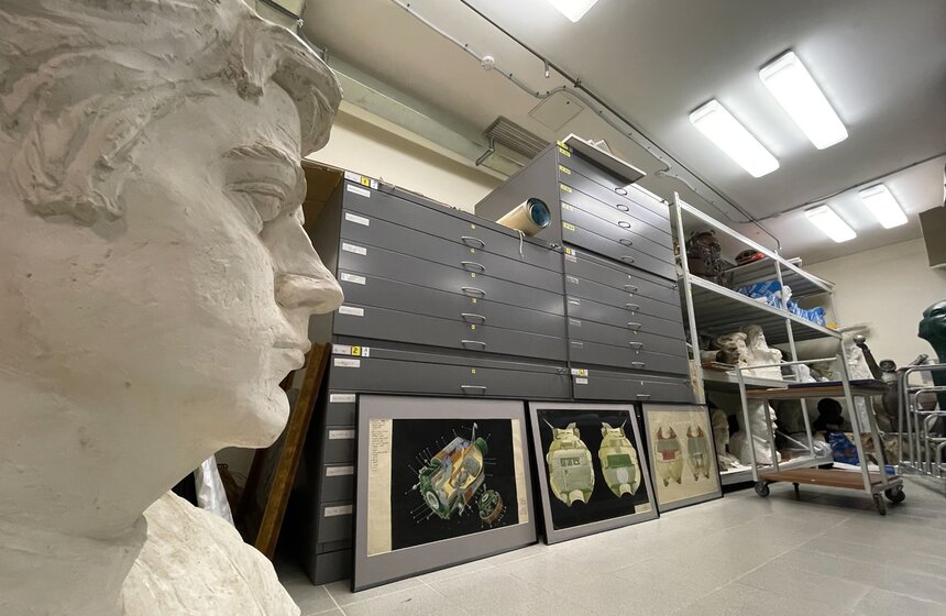 Пресс-тур прошел по закрытому хранилищу Музея космонавтики в Москве 6 фото