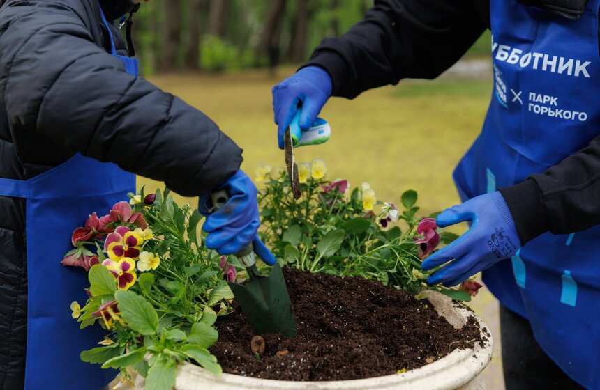Проект "Сортировочная" и Парк Горького провели экосубботник в Нескучном саду 22 фото