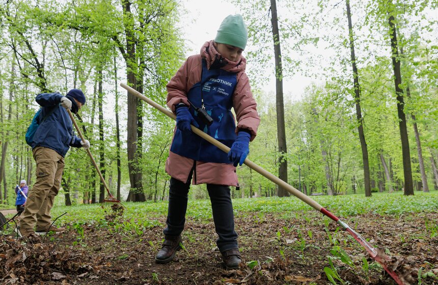 Проект "Сортировочная" и Парк Горького провели экосубботник в Нескучном саду 6 фото