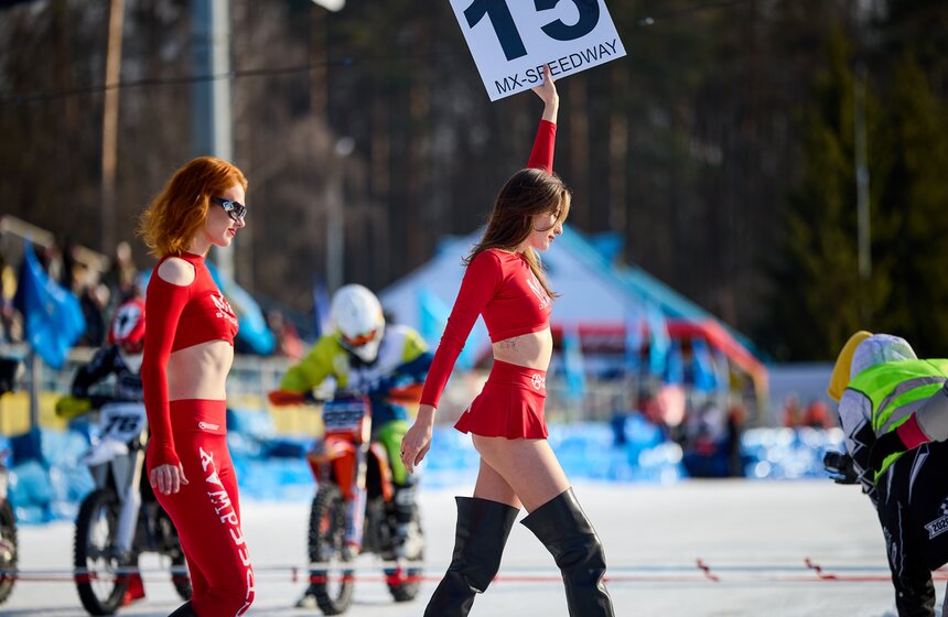Второй этап Кубка МФР по мотокроссу на льду состоялся в Красногорске 16 фото