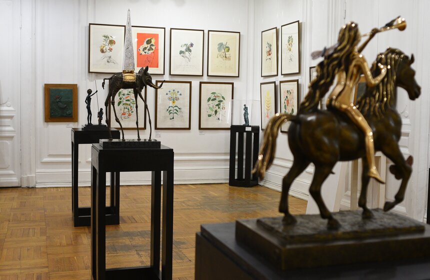 Выставка работ Сальвадора Дали "Женщины-цветы" открылась в саду им Баумана 17 фото