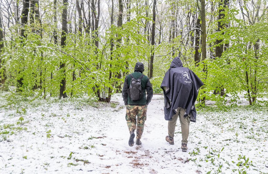 Снегопад накрыл Москву и область в ночь на 2 мая 20 фото