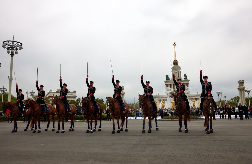 На ВДНХ стартовал сезон выступлений Кремлевской школы верховой езды 19 фото