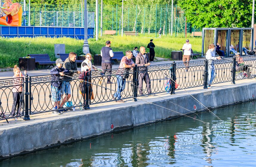 Чемпионат по рыбной ловле стартовал на фестивале "Москва – на волне. Рыбная неделя" 16 фото