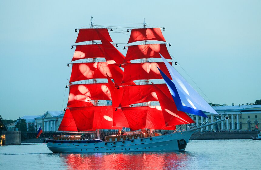 В Петербурге состоялась первая репетиция "Алых парусов" 7 фото