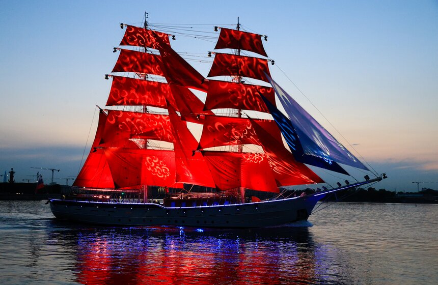 В Петербурге состоялась первая репетиция "Алых парусов" 12 фото