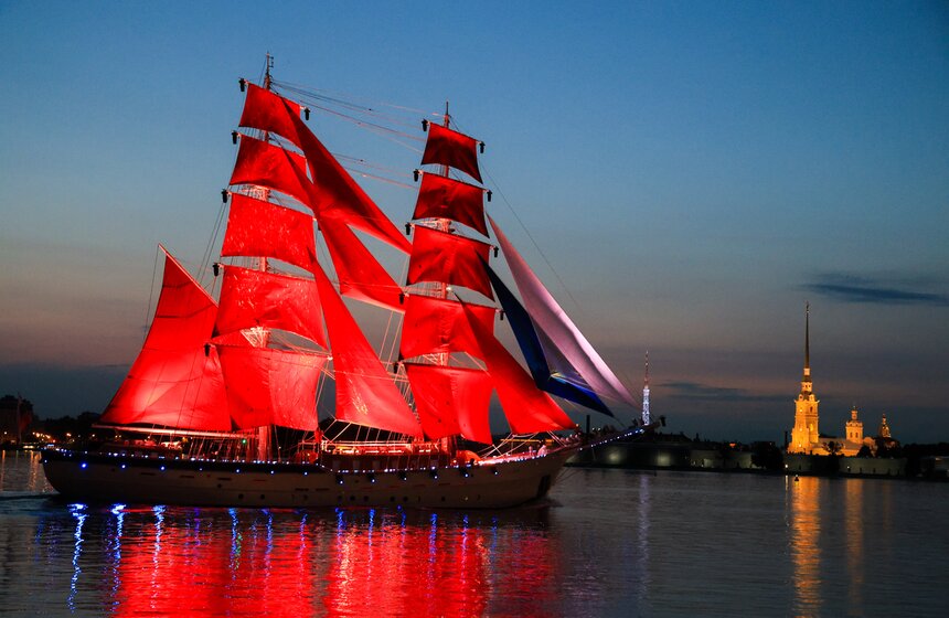 В Петербурге состоялась первая репетиция "Алых парусов" 19 фото