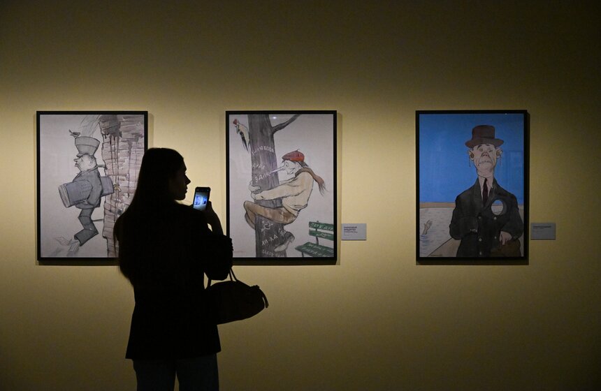 Выставка "Кукрыниксы" к 100-летию союза художников открылась в "Манеже" 17 фото