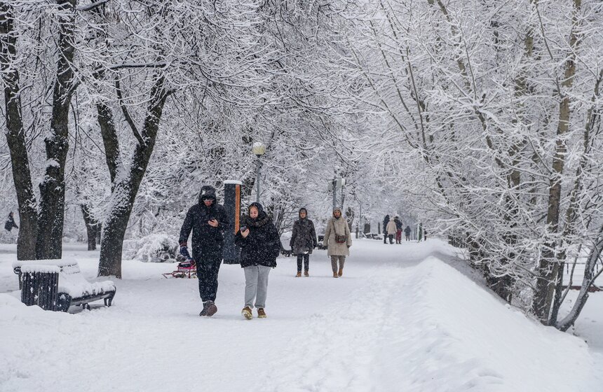 Снегопад накрыл Москву 31 декабря 15 фото