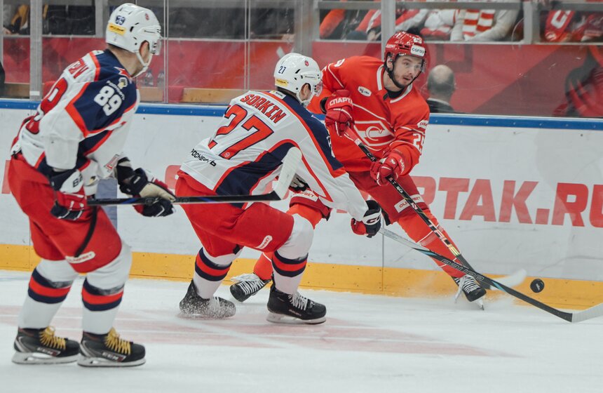 "Спартак" обыграл ЦСКА в матче КХЛ 23 фото